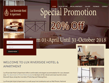 Tablet Screenshot of luxriversidehotels.com